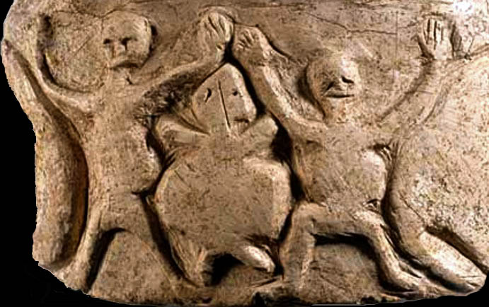 Bas relief, site archéologique de Nevali Cori, Turquie actuelle